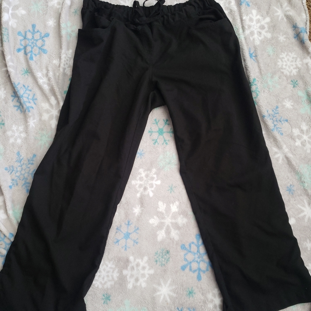 Grey's anatomy black scrub pants xl petite